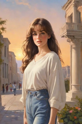 girl in a historic way,romantic portrait,young woman,portrait of a girl,mystical portrait of a girl,bouguereau,oil painting,bougereau,artemisia,oil on canvas,oil painting on canvas,girl on the river,secret garden of venus,emile vernon,portrait background,pretty woman,aphrodite,girl in a long,girl with cereal bowl,romantic look,Digital Art,Classicism