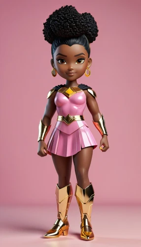 tiana,designer dolls,afro american girls,3d figure,collectible doll,figurine,doll figure,fashion dolls,afroamerican,afro-american,3d model,afro american,actionfigure,funko,game figure,maria bayo,rockabella,sewing pattern girls,female doll,lux,Unique,3D,3D Character