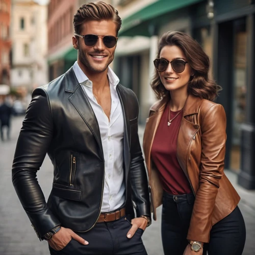 vintage man and woman,couple goal,vintage boy and girl,beautiful couple,menswear for women,young couple,aviator sunglass,ray-ban,couple - relationship,couple,leather jacket,leather,fashion street,men clothes,partnerlook,men's wear,male model,women fashion,man and wife,woman in menswear,Photography,General,Cinematic