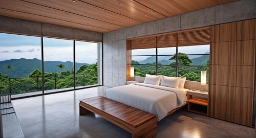 sleeping room,modern room,bedroom window,room divider,japanese-style room,eco hotel,canopy bed,bedroom,wooden windows,wood window,guest room,tree house hotel,sliding door,great room,bamboo curtain,sky apartment,wooden sauna,danyang eight scenic,the cabin in the mountains,3d rendering,Photography,General,Realistic