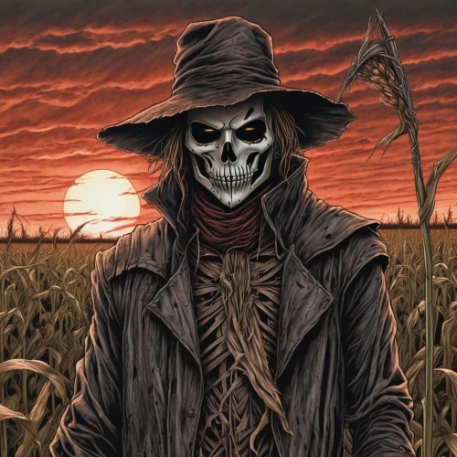 scarecrow,grim reaper,grimm reaper,scarecrows,scythe,reaper,dance of death,death's-head,straw field,straw man,wheat field,guy fawkes,days of the dead,cd cover,hag,field of cereals,corn field,wheat fields,wheat crops,helloween,Conceptual Art,Fantasy,Fantasy 33