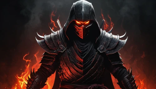 grimm reaper,reaper,death god,hooded man,fire background,fire devil,molten,diablo,massively multiplayer online role-playing game,daemon,grim reaper,devil,undead warlock,angel of death,dark elf,templar,flickering flame,blood icon,dark art,warlord,Conceptual Art,Fantasy,Fantasy 16