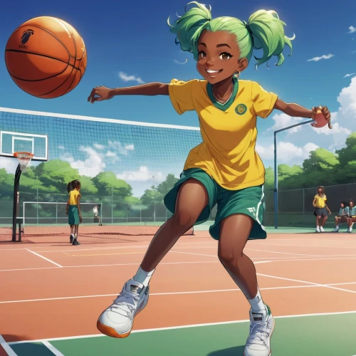 sports girl,woman's basketball,basketball player,outdoor basketball,basketball,soft tennis,playing sports,ball sports,tennis,basketball court,street sports,streetball,vector ball,sports game,anime cartoon,sports,anime girl,sports balls,basketball moves,sporty,Illustration,Abstract Fantasy,Abstract Fantasy 11