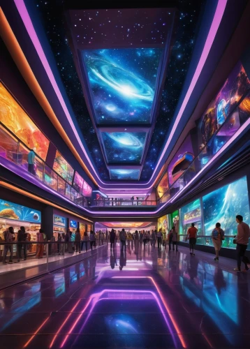 futuristic art museum,movie theater,imax,movie theatre,ufo interior,the dubai mall entrance,movie palace,sky space concept,planetarium,spaceship space,empty theater,cinema,attraction theme,futuristic landscape,shanghai disney,passengers,epcot spaceship earth,guardians of the galaxy,epcot center,immenhausen,Illustration,American Style,American Style 01