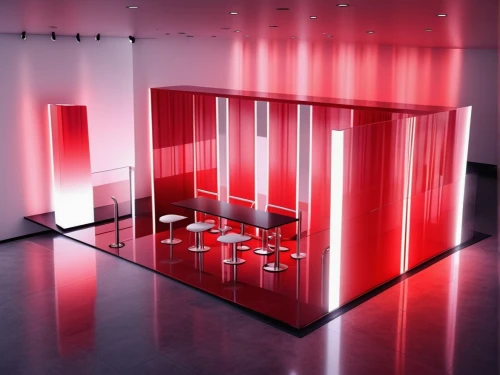 conference room,meeting room,glass wall,scenography,visual effect lighting,red matrix,vitrine,plasma lamp,stage design,futuristic art museum,modern office,lighting system,ufo interior,room divider,nightclub,mirror house,light red,light space,interior decoration,modern room,Photography,General,Realistic