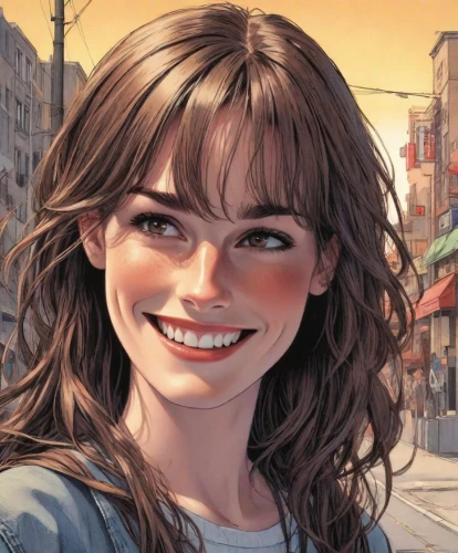 a girl's smile,killer smile,smiling,a smile,grin,the girl's face,lori,wonder woman city,city ​​portrait,clementine,radiant,grinning,portrait background,valerian,smile,lena,girl with speech bubble,smirk,smiles,girl portrait,Digital Art,Comic