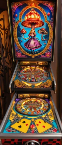 pinball,arcade games,arcade game,slot machines,card table,art nouveau frames,ball fortune tellers,skee ball,jukebox,indoor games and sports,tarot cards,whirling,gnome and roulette table,attic treasures,tarot,arcades,fairground,arcade,antiques,video game arcade cabinet,Illustration,Abstract Fantasy,Abstract Fantasy 20