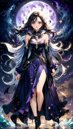 zodiac sign libra,acerola,sorceress,medusa,monsoon banner,raven girl,queen of the night,goddess of justice,luna,libra,zodiac sign gemini,halloween banner,halloween witch,raven,rusalka,veil purple,crow queen,violet,gothic woman,priestess,Anime,Anime,General