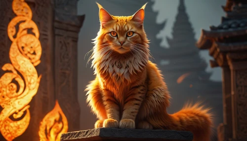 maincoon,firestar,norwegian forest cat,red tabby,merida,ginger cat,red cat,marmalade,mowgli,cat warrior,felidae,british longhair cat,cartoon cat,simba,siberian cat,cat european,regal,fantasia,fawkes,fluffy tail,Illustration,Japanese style,Japanese Style 09