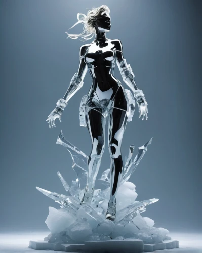ice queen,artificial ice,icemaker,ice,iceman,silver surfer,sprint woman,ice princess,the snow queen,humanoid,figure skating,frozen ice,biomechanical,ice planet,the ice,exoskeleton,3d figure,andromeda,neon body painting,snow figures,Conceptual Art,Fantasy,Fantasy 06