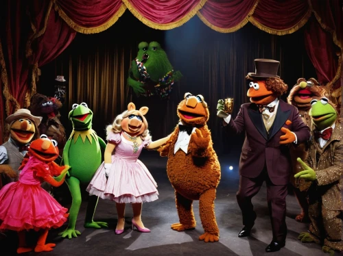 the muppets,sesame street,puppets,puppet theatre,entertainers,wedding photo,puppeteer,kermit,costumes,big band,wedding ceremony,artists of stars,animals play dress-up,cabaret,frog gathering,kermit the frog,nbc studios,the ceremony,wedding icons,wedding band,Photography,Black and white photography,Black and White Photography 05