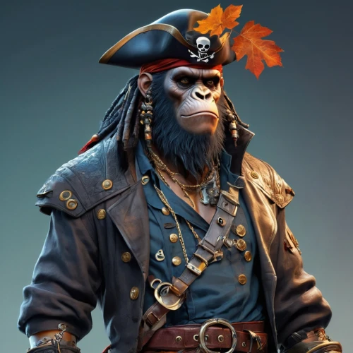 pirate,monkey soldier,admiral von tromp,pirates,naval officer,pirate treasure,admiral,jolly roger,chimpanzee,war monkey,raider,barbary monkey,monkey island,east indiaman,conquistador,orangutan,tribal chief,napoleon bonaparte,pirate flag,piracy,Photography,Fashion Photography,Fashion Photography 26