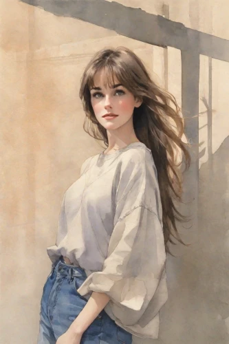 oil painting,photo painting,young woman,female model,portrait of a girl,audrey hepburn,girl portrait,girl in a long,portrait background,oil painting on canvas,romantic portrait,painting,art model,vintage woman,farrah fawcett,oil on canvas,artist portrait,young lady,oil paint,painter doll,Digital Art,Watercolor