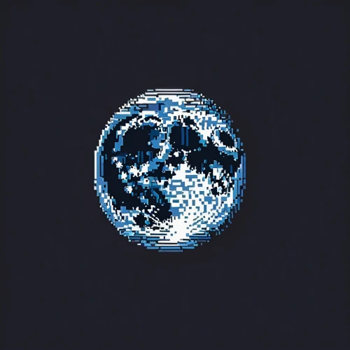 orb,lunar,pixels,pixel cells,small planet,spheres,earth rise,ice planet,blue planet,orbital,spacescraft,waterglobe,pixel art,globe,exo-earth,disco ball,indigo,earth,little planet,electron,Unique,Pixel,Pixel 01