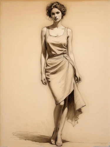 art deco woman,ethel barrymore - female,girl in a long dress,vintage woman,vintage drawing,woman walking,jane russell-female,mary pickford - female,vintage female portrait,sepia,1920s,maureen o'hara - female,a girl in a dress,charcoal drawing,fashion illustration,norma shearer,lilian gish - female,advertising figure,flapper,fashionista from the 20s,Illustration,Black and White,Black and White 26
