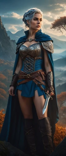 female warrior,warrior woman,fantasy woman,fantasy picture,heroic fantasy,blue enchantress,male elf,tiber riven,dark elf,sterntaler,fantasy warrior,fantasy art,digital compositing,fantasy portrait,breastplate,ronda,strong woman,elaeis,bordafjordur,wonderwoman,Photography,General,Fantasy