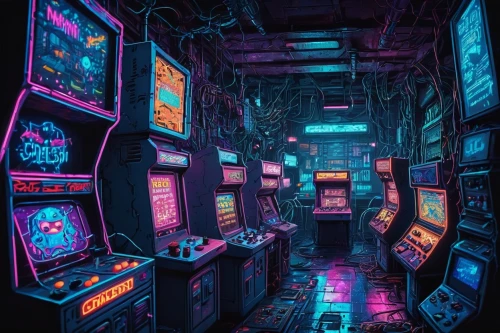 arcade,arcade games,arcade game,game room,arcades,pinball,80s,cyberpunk,ufo interior,video game arcade cabinet,retro,retro background,aesthetic,playing room,computer games,1980's,80's design,nostalgic,computer room,computer game,Unique,Pixel,Pixel 04