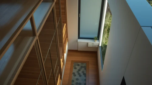 daylighting,hallway space,wooden stair railing,sliding door,laminated wood,room divider,interior modern design,landscape design sydney,3d rendering,outside staircase,contemporary decor,garden design sydney,folding roof,modern room,home interior,inverted cottage,wooden beams,door trim,window blind,landscape designers sydney,Photography,General,Realistic