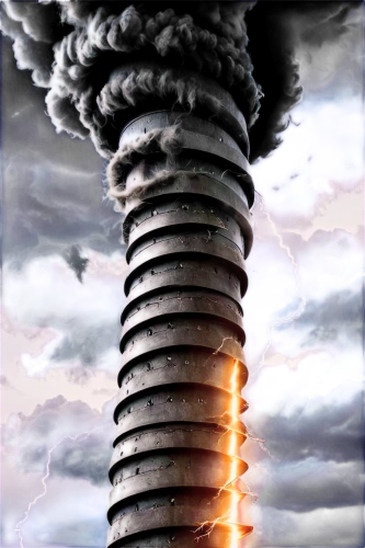 tornado,smoke stacks,tornado drum,smokestack,cloud towers,factory chimney,eruption,pillar of fire,pillar,fairy chimney,nature's wrath,mushroom cloud,tower fall,the eruption,apocalypse,cooling tower,strokkur,earthquake,cellular tower,tower of babel,Illustration,Black and White,Black and White 03