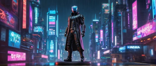 cyberpunk,metropolis,sentinel,matrix,pedestrian,tokyo city,shinjuku,the statue,dystopian,futuristic,tokyo,monolith,electro,cell,long coat,kowloon,2d,hong kong,figure of justice,obelisk,Unique,3D,Garage Kits