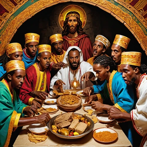 holy supper,last supper,christ feast,holy 3 kings,nativity of jesus,happy kwanzaa,wise men,nativity of christ,the manger,disciples,gospel,feast,soup kitchen,the occasion of christmas,birth of christ,give thanks,i bring you great tidings of joy,communion,religious,colomba di pasqua,Conceptual Art,Fantasy,Fantasy 26