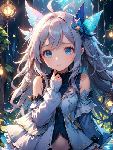 winterblueher,aqua,piko,azure,christmas angel,aurora,starry sky,winter background,alice,neptune,fairy galaxy,snowflake background,fantasia,christmas snowy background,blue heart,cocoa,starry,luminous,luna,uruburu,Anime,Anime,Traditional