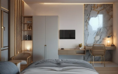 modern room,bedroom,guest room,room divider,modern decor,modern minimalist bathroom,danish room,wall lamp,sleeping room,contemporary decor,bedroom window,apartment,an apartment,interior design,3d rendering,guestroom,bedside lamp,great room,interior modern design,shared apartment