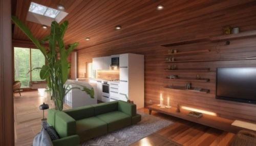 modern room,modern living room,smart home,modern decor,living room modern tv,livingroom,living room,inverted cottage,interior modern design,3d rendering,cabin,small cabin,bonus room,hardwood floors,wood floor,home interior,contemporary decor,patterned wood decoration,smart house,hallway space