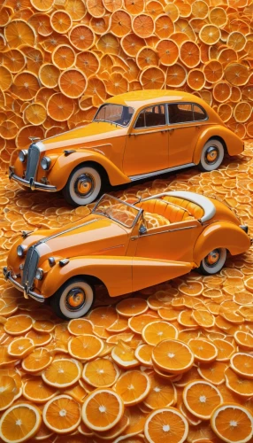 orange slices,wheels of cheese,matchbox car,halloween vintage automobile,car sculpture,orange,oranges,diecast,3d car wallpaper,toy cars,miniature cars,orange slice,sliced tangerine fruits,orange robes,tangerines,tangerine,rusty cars,car roof,woody car,fruit car,Illustration,Abstract Fantasy,Abstract Fantasy 07