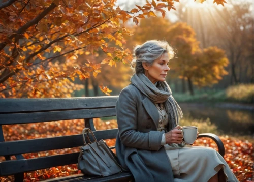 autumn idyll,one autumn afternoon,woman sitting,golden autumn,blonde woman reading a newspaper,autumn background,autumn in the park,autumn light,autumn icon,autumn mood,autumn day,romantic portrait,elderly lady,praying woman,the autumn,in the autumn,autumn photo session,autumn scenery,just autumn,autumn theme,Conceptual Art,Fantasy,Fantasy 05