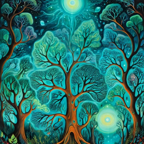 celtic tree,tree of life,colorful tree of life,the branches of the tree,flourishing tree,mother earth,magic tree,mantra om,forest tree,shamanism,tangerine tree,the branches,tree grove,painted tree,pachamama,the trees,the roots of trees,grove of trees,shamanic,orange tree,Illustration,Realistic Fantasy,Realistic Fantasy 40