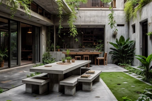 garden design sydney,outdoor table and chairs,landscape design sydney,courtyard,breakfast room,patio,outdoor dining,outdoor table,exposed concrete,landscape designers sydney,roof garden,backyard,private house,inside courtyard,beautiful home,concrete slabs,an apartment,corten steel,green living,house plants