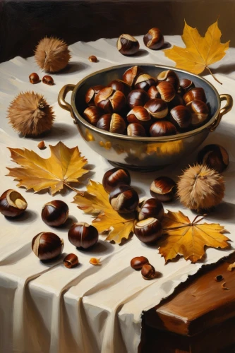 bowl of chestnuts,chestnuts,sweet chestnuts,chestnut fruits,autumn still life,to collect chestnuts,roasted chestnuts,acorns,hazelnuts,cloves schwindl inge,chestnut fruit,chestnut,wild chestnuts,chestnut trees,chestnut röhling,autumn fruit,autumn fruits,autumn landscape,autumn icon,summer still-life,Art,Classical Oil Painting,Classical Oil Painting 37