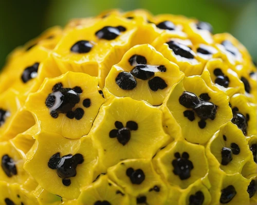 horned melon,custard-apple,kiwano,trypophobia,insect ball,yellow ball plant,sugar-apple,lotus seed pod,durian ball,coral-spot,osage orange,passion-fruit,pineapple pattern,dragonfruit,ugli fruit,sugar apple,lemon pattern,yellow fruit,flower of passion fruit,bee eggs,Illustration,Vector,Vector 14