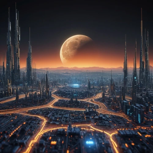 futuristic landscape,metropolis,alien planet,cityscape,alien world,sci - fi,sci-fi,ancient city,scifi,fantasy city,sci fi,city cities,lunar landscape,dystopian,destroyed city,city panorama,space art,space port,terraforming,city skyline,Photography,General,Sci-Fi