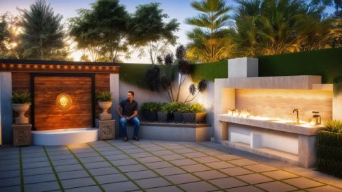 landscape design sydney,garden design sydney,landscape lighting,landscape designers sydney,3d rendering,outdoor furniture,patio heater,firepit,fireplaces,3d render,marrakesh,barbecue area,outdoor grill,fire place,fireplace,visual effect lighting,outdoor cooking,marrakech,fire pit,render,Photography,General,Realistic