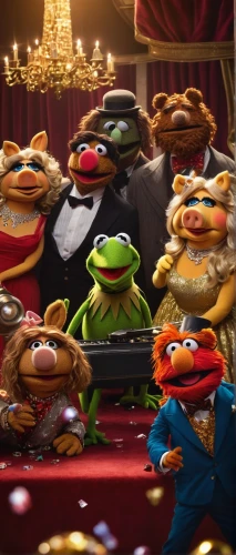 the muppets,puppet theatre,big band,puppets,thanksgiving background,symphony orchestra,sesame street,christmas banner,orchestra,caper family,philharmonic orchestra,christmas movie,christmas trailer,orchesta,a party,carol singers,kermit the frog,last supper,frog gathering,dinner party,Conceptual Art,Oil color,Oil Color 16