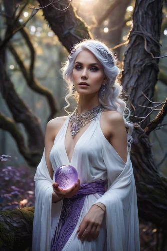 faerie,faery,fae,fantasy picture,violet head elf,sorceress,crystal ball-photography,fantasy portrait,fantasy woman,celtic woman,fantasy art,elven,mystical portrait of a girl,the enchantress,crystal ball,spring equinox,fairy queen,crown chakra,druids,magical,Illustration,Vector,Vector 06