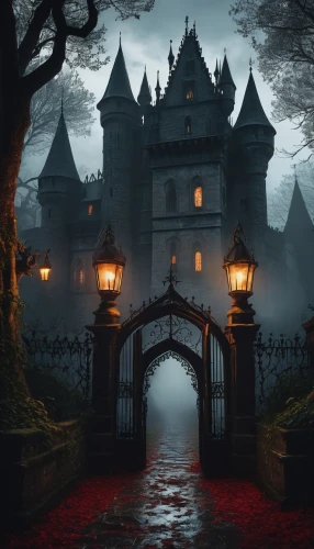 haunted castle,fairy tale castle,fairytale castle,ghost castle,the haunted house,castle of the corvin,witch's house,haunted house,haunted cathedral,halloween background,halloween scene,fantasy picture,fairy tale,castle,halloween border,gold castle,water castle,a fairy tale,gothic style,halloweenkuerbis,Illustration,Black and White,Black and White 16