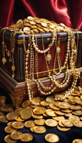 treasure chest,pirate treasure,gold bullion,gold jewelry,eight treasures,gold price,gold is money,treasures,gold business,greed,gift of jewelry,jewelry basket,grave jewelry,luxury items,luxury accessories,gold ornaments,a bag of gold,financial education,glut of money,treasure,Photography,General,Realistic