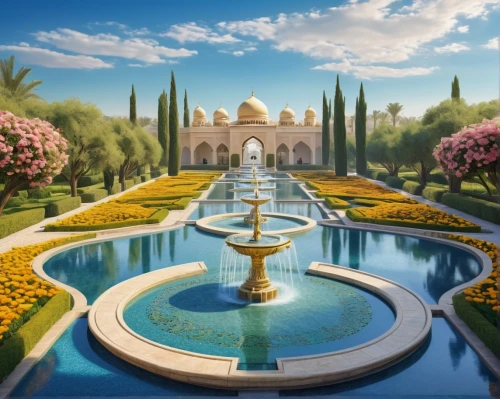 persian architecture,iranian nowruz,garden of the fountain,decorative fountains,isfahan city,alcazar of seville,water palace,iranian architecture,persian norooz,palace garden,iran,samarkand,uzbekistan,fountain of friendship of peoples,quasr al-kharana,nowruz,sultan qaboos grand mosque,alhambra,genesis land in jerusalem,king abdullah i mosque,Conceptual Art,Fantasy,Fantasy 03