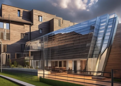 modern architecture,eco-construction,glass facade,3d rendering,smart house,modern house,cubic house,futuristic architecture,cube stilt houses,solar cell base,metal cladding,glass facades,smart home,cube house,mixed-use,eco hotel,contemporary,prefabricated buildings,dunes house,archidaily,Photography,General,Realistic
