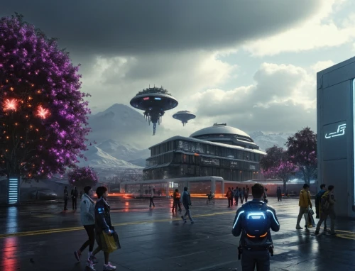 futuristic landscape,sky space concept,futuristic art museum,scifi,futuristic architecture,sci-fi,sci - fi,sci fi,space port,solar cell base,futuristic,skyflower,transport hub,science fiction,alien invasion,concept art,render,exoplanet,epcot center,science-fiction