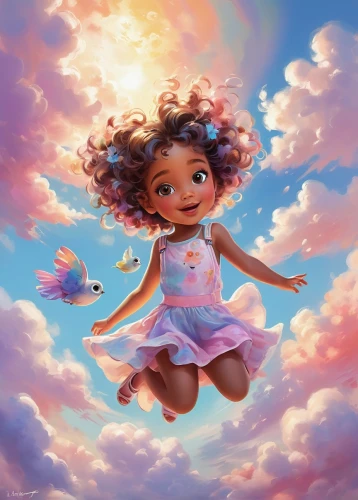 little girl in wind,flying girl,fairies aloft,little girl fairy,little girl twirling,little girl with balloons,rosa ' the fairy,child fairy,rosa 'the fairy,world digital painting,mystical portrait of a girl,flying dandelions,leap for joy,moana,sky butterfly,sky rose,agnes,little girl ballet,flying heart,little girl in pink dress,Conceptual Art,Oil color,Oil Color 03