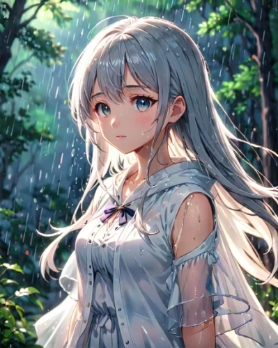 bridal veil,violet evergarden,forest background,lily of the field,in the forest,silver rain,rusalka,white blossom,would a background,iris,luminous,cg artwork,aqua,erika,wiz,silver wedding,spring background,water-the sword lily,honolulu,nori