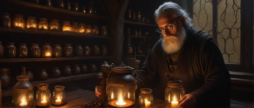 candlemaker,apothecary,the abbot of olib,archimandrite,benedictine,twelve apostle,candlemas,hieromonk,alchemy,potions,the wizard,monks,magus,the collector,clockmaker,tinsmith,wizard,divination,benediction of god the father,monk,Conceptual Art,Daily,Daily 30