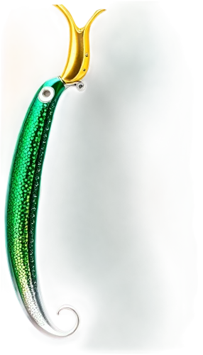 fishing lure,shofar,emerald lizard,horn of amaltheia,elegans,spoon lure,horn cucumber,eel,green mamba,green snake,conger eel,green dragon,wyrm,surface lure,splendens,lissotriton,western green mamba,muroidea,fanfare horn,doubletail,Illustration,American Style,American Style 03