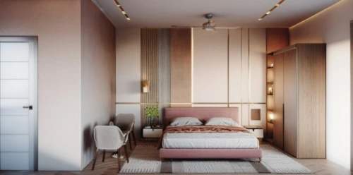 bedroom,room divider,canopy bed,sleeping room,modern room,guest room,walk-in closet,guestroom,hinged doors,danish room,bed frame,interior decoration,children's bedroom,contemporary decor,rooms,interiors,modern decor,four-poster,gold-pink earthy colors,great room