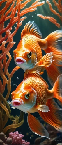 ornamental fish,coral reef fish,koi fish,porcupine fishes,koi carps,underwater fish,koi carp,school of fish,discus fish,fish in water,fishes,koi pond,marine fish,sea animals,aquarium fish,aquarium inhabitants,aquatic animals,feeder fish,underwater background,foxface fish,Illustration,Realistic Fantasy,Realistic Fantasy 21