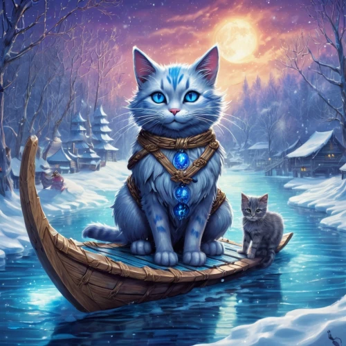 cat with blue eyes,blue eyes cat,cat on a blue background,winter animals,cat-ketch,fantasy picture,cat warrior,winter background,snowshoe,winterblueher,aegean cat,ritriver and the cat,cat image,christmas cat,fantasy art,cat sparrow,white cat,christmas sled,cute cat,winter magic,Illustration,Realistic Fantasy,Realistic Fantasy 02